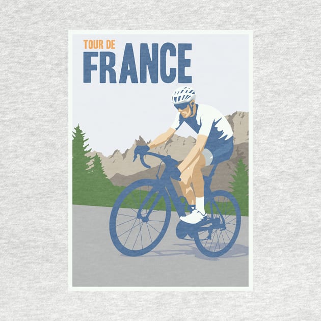 Tour de France Vintage Travel Poster Retro Design Gift by Terrybogard97